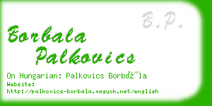 borbala palkovics business card